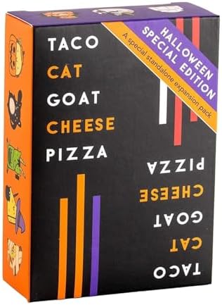 Taco Cat Goat Cheese Pizza Halloween Edition Card Game box art